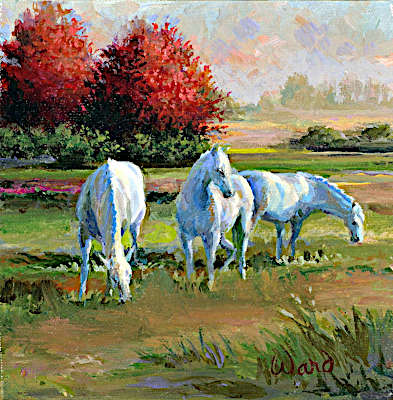 White Horses by Kathleen Ward, Artist